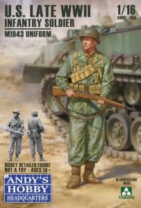 Andy's Hobby Headquarters AHHQ-005 U.S Late WWII Infantry Soldier (full body) M1943 Uniform 1/16
