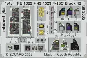 Eduard FE1329 F-16C Block 42 till 2005 KINETIC MODEL 1/48