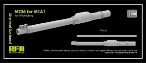 Rye Field Model 2100 M256 barrel for M1A1 (RFM/Meng) 1/35