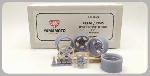 Yamamoto Model Parts YMPRIM1 Felgi Work Meister CR01 17 ' + adaptery 1/24