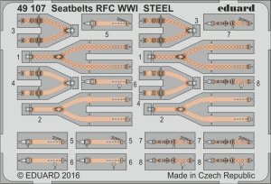 Eduard 49107 Seatbelts RFC WWI STEEL 1/48