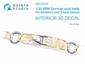 Quinta Studio QR32029 WWI German seats Belts for bombers 1/32