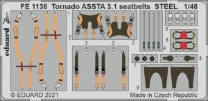 Eduard FE1138 Tornado ASSTA 3.1 seatbelts STEEL for Revell 1/48