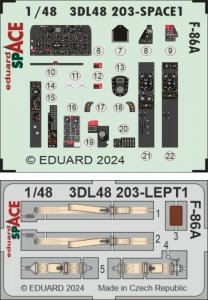 Eduard 3DL48203 F-86A SPACE CLEAR PROP 1/48