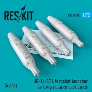 RESKIT RS72-0228 UB-16-57 UM rocket launcher (4 pcs) 1/72