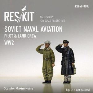 RESKIT RSF48-0003 Soviet Naval Aviation pilot & land crew (WW2) 1/48
