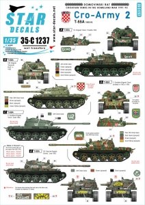 Star Decals 35-C1237 Domovinski Rat / Homeland War 1991-95. T-55A. 1992-93 1/35