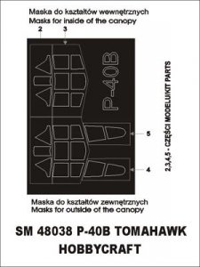Montex SM48038 P-40 B Tmahawk HOBBYCRAFT