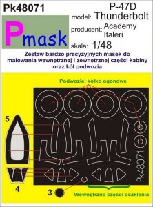 P-Mask PK48071 P-47D THUNDERBOLT (ACADEMY/ITALERI) (1:48)