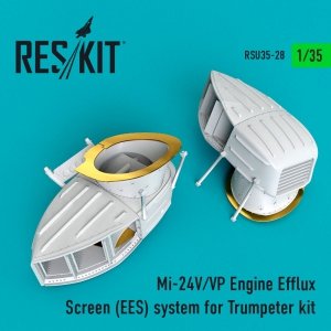RESKIT RSU35-0028 MI-24 (V,VP) ENGINE EFFLUX SCREEN (EES) SYSTEM FOR TRUMPETER KIT 1/35