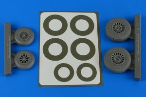 Aires 4841 A-26B/C (B-26B/C) Invader wheels & paint masks early 1/48 ICM