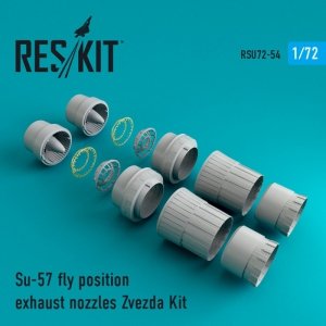 RESKIT RSU72-0054 Su-57 fly position exhaust nozzles for Zvezda 1/72
