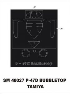Montex SM48027 P-47 D Bubbletop TAMIYA