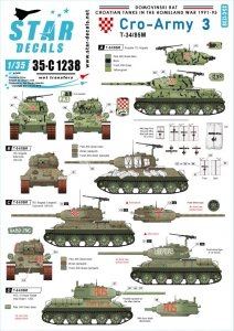Star Decals 35-C1238 Domovinski Rat / Homeland War 1991-95. T-34/85M 1/35