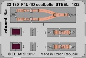 Eduard 33180 F4U-1D seatbelts STEEL TAMIYA 1/32