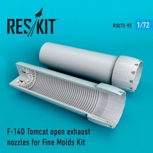 RESKIT RSU72-0092 F-14D Tomcat open exhaust nozzles for Fine Molds 1/72
