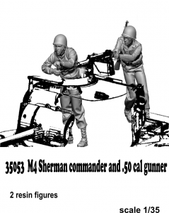Glowel Miniatures 35053 M4 Sherman commander and 50 cal gunne 1/35