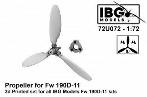 IBG 72U072 Propeller for Fw 190D-11 3d Printed set for all IBG Models Fw 190D-11 kits 1/72