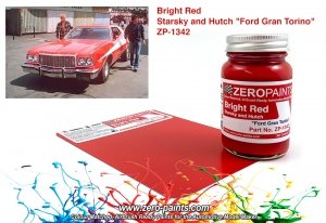 Zero Paints ZP-1342 Starsky and Hutch Ford Gran Torino Bright Red Paint 60ml