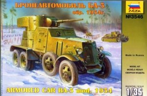 Zvezda 3546 BA-3 mod. 1934 Soviet WW2 Armored Car (1:35)