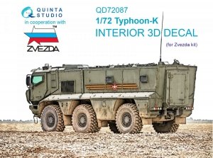 Quinta Studio QD72087 Typhoon-K 3D-Printed & coloured Interior on decal paper (Zvezda) 1/72