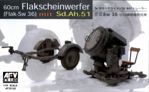AFV Club 35125 WWII German 60cm Flakscheinwerfer (Sw 36) mit Sd.Ah.51 1/35