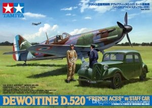 Tamiya 61109 Dewoitine D.520 French Aces - w/Staff Car (1:48)