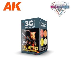 AK Interactive AK1071 WARGAME COLOR SET. FIRE EFFECTS. 4x17 ml