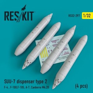 RESKIT RS32-0297 SUU-7 DISPENSERS TYPE 2 (4 PCS) 1/32