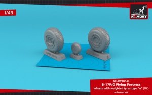 Armory Models AW48344 B-17F/G Flying Fortress wheels w/ weighted tyres type “a” (GY) 1/48