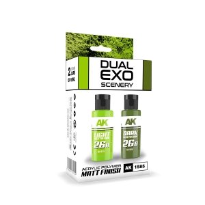 AK Interactive AK1585 DUAL EXO SCENERY SET 26 – 26A LIGHT VEGETATION & 26B DARK VEGETATION