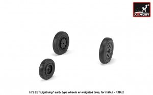 Armory Models AW72409 EE Lightning wheels w/ weighted tires, early 1/72