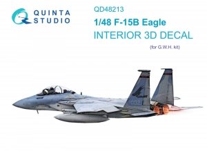Quinta Studio QD48213 F-15B 3D-Printed & coloured Interior on decal paper (GWH) 1/48