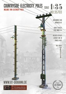 RT-Diorama 35703 Countryside Electricity Poles 1/35