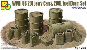 Classy Hobby MC16008 WWII US 20L Jerry Can & 200L Fuel Drum Set 1/16