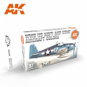AK Interactive AK11729 WWII US NAVY & USMC AIRCRAFT COLORS 6x17 ml