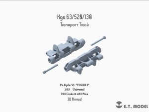 E.T. Model P35-006 WWII German TIGER I Transport Track (3D Printed) 1/35