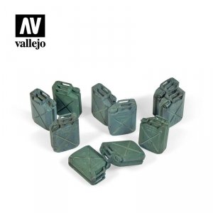 Vallejo SC206 Diorama Accessories Allied Jerrycan set (Kanistry alianckie) 1/35