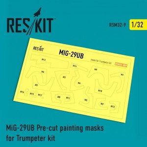 RESKIT RSM32-0009 MIG-29UB PRE-CUT PAINTING MASKS FOR TRUMPETER KIT 1/32