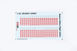 Eduard 3DL48051 Remove Before Flight (white) SPACE 1/48