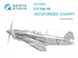 Quinta Studio QC72084 Yak-1B vacuumed clear canopy (Arma Hobby) 1/72