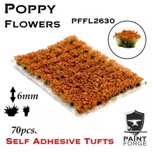 Paint Forge PFFL2630 Poppy Red Flowers 6mm