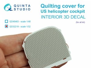 Quinta Studio QD32219 Quilting cover for US helicopter cockpit. 3D-Printed coloured Interior on decal paper (All kits) 1/32