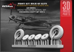 RESArm 48-03004 BF 109 G - Wheels under load (3D resin printing) 1/48