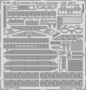 Eduard 53284 USS Constellation CV-64 part 4 - hull & deck TRUMPETER 1/350