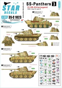 Star Decals 35-C1023 SS-Panthers # 3 1/35