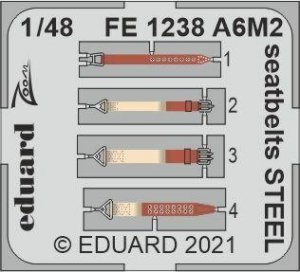 Eduard FE1238 A6M2 seatbelts STEEL EDUARD 1/48
