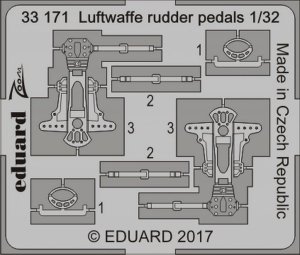 Eduard 33171 Luftwaffe rudder pedals 1/32