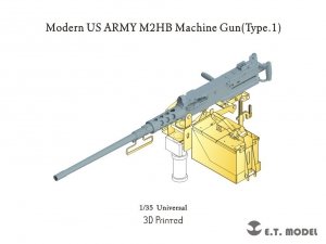 E.T. Model P35-266 Modern US ARMY M2HB Machine Gun Type.1 ( 3D Print ) 1/35