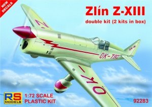 RS Models 92283 Zlin Z-XIII - Double Kit (2 Kits In Box) 1/72